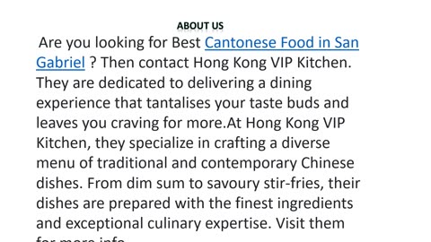 Best Cantonese Food in San Gabriel