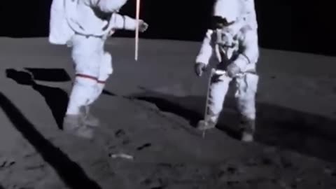Neil Armstrong's moon landing video