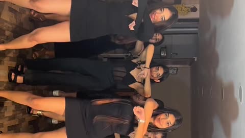 😍💋 Black Dresses Girl Gang Party 🎉