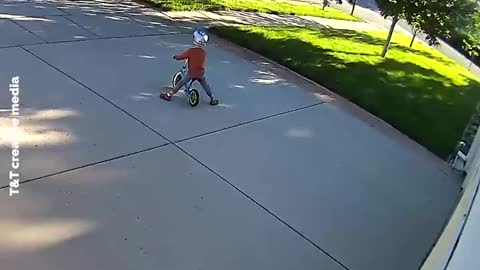 Man creates racetrack for kid cycling on his driveway every day