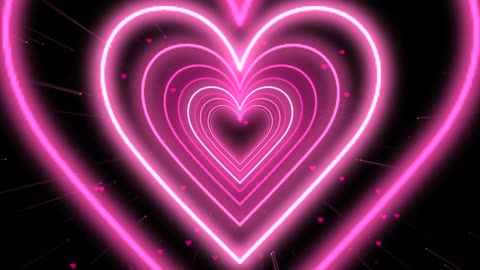 982. Heart Tunnel Animation Video💖Pink Heart Background