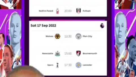 Premier League Matchweek 8 Fixtures #ADash