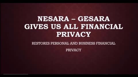 NESARA GESARA AND WHAT IT MEANS FOR YOU :-)