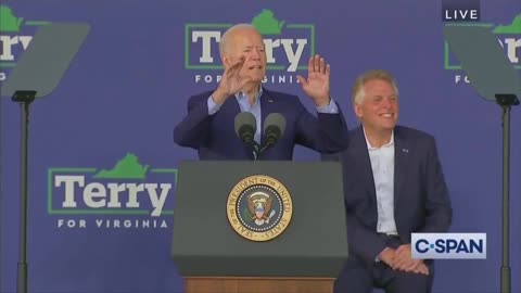Joe Biden Gets Heckled By Protesters At A Rally For Terry McAuliffe