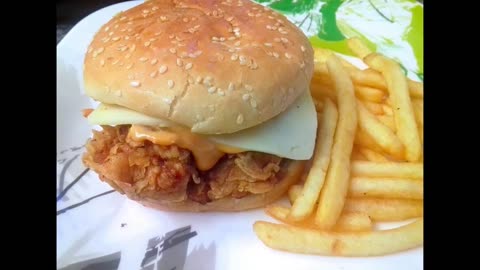 Homemade KFC Zinger Burger Recipe | Flaky Crispy Chicken Fillet |