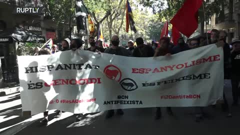 Spain: Anti-fascists and far-right groups take to Barcelona streets on Columbus Day - 12.10.2021