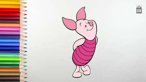 How to Draw Piglet Easy 4 Kids