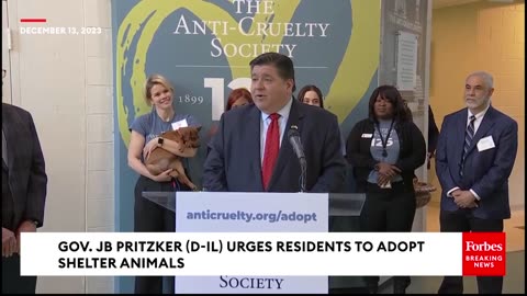 Gov. JB Pritzker Encourages Illinoisans To Adopt Shelter Animals