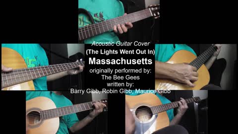 Guitar Learning Journey: Bee Gees's "(The Lights Went Out In) Massachusetts" with vocals (cover)