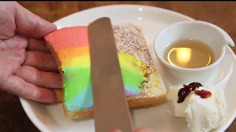 Rainbow toast