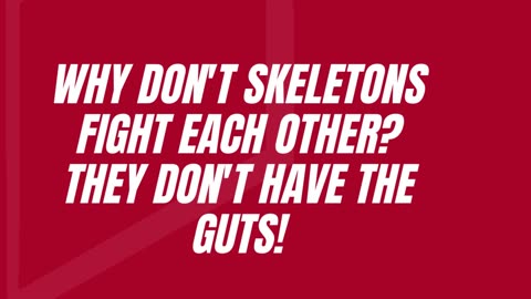 why donot skeletons fight each other? joke