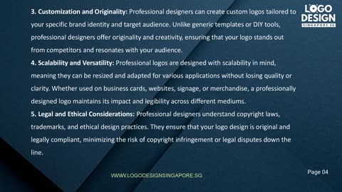 Logo design serves as the visual representation of your brand — Logo design Singapore