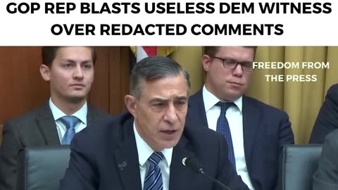 "YOU WON'T ANSWER TODAY?!" - GOP Rep Blasts Dem Witness Over Redacted Comments