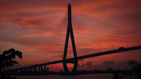 Can Tho bridge in Vietnam in the afternoon is really beautiful.