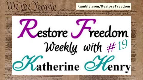 Tomorrow Live on This Week's Restore Freedom Weekly Episode 19