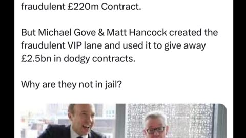 The Covid corruption is coming to the surface in the UK…