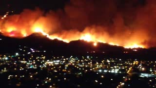 Unbelievable Maria Fire view from the top of Santa Paula