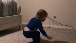 2 yr old gymnast stick the landing