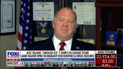 Tom Homan slams AOC for selling 'Abolish ICE' shirts