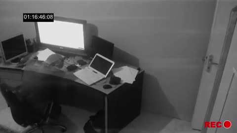 A ghost 👻 caught in CCTV camera while a man sleeping