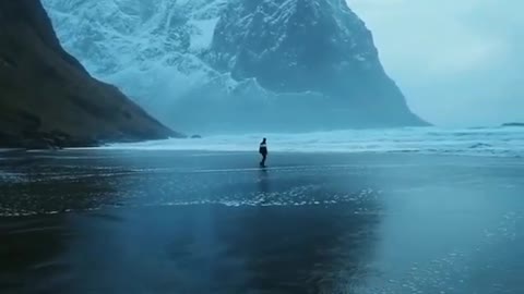 black beach in Norway 🖤