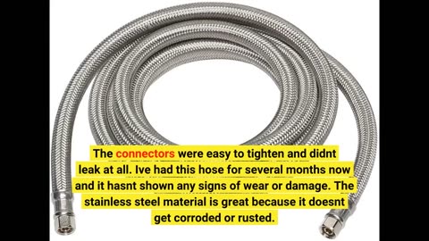 Braided Stainless Steel Ice Maker Water Supply Hose - 6 Ft - Universal 1/4" Connectors from Kel...