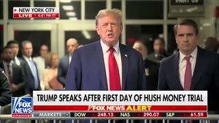 Trump Delivers 6 Words Before Walking Into New York Courtroom