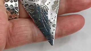 Sterling Silver Humming Bird Heart Pendant