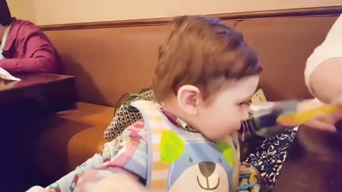 Babies chase after their food