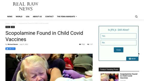 Scopolamine Found In Kid Covid Vaccines!