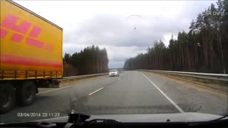 Pilot Lands Small Aircraft in the Middle of the Road in Russia