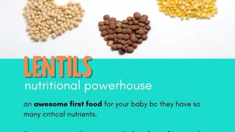 Lentils- plant based Iron & Protein for baby and Toddlers