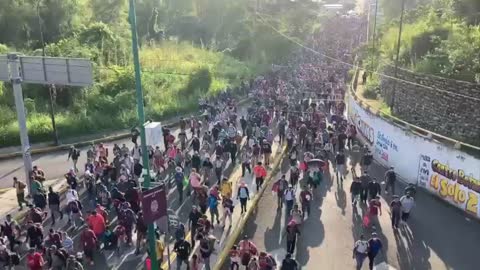 Migrant Caravan Leaves Tapachula, Mexico To Head To The U.S.