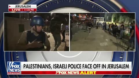 Israeli's police and Palestinians Youth " Face off in Jerusalem