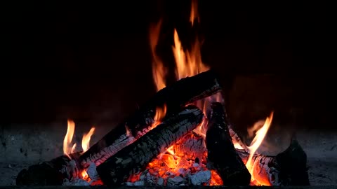 Relaxing fireplace scene