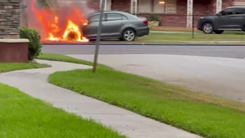 When you think your having a bad day …car fire