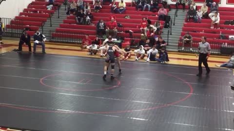 Match one of area division wrestling