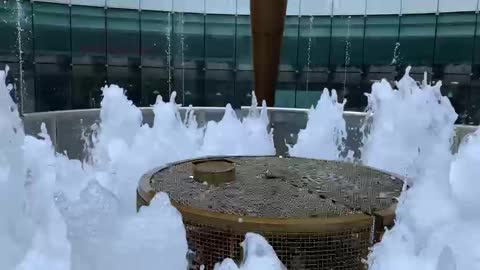 You'll get wet in this beautiful water fountain but it's worth it!