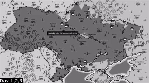Russian Federation Advancing Directly On Animate Maps