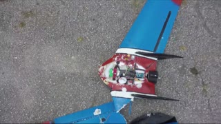 RC plane crashed into windshield