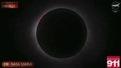 Solar Eclipse reaches totality in Mazatlán, Mexico