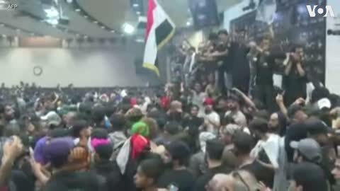Iraqi Protesters Breach Parliament Building in Baghdad
