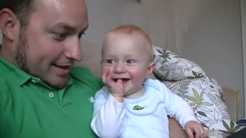 Baby Micah Laughing Hysterically at Daddy's Burp Noises