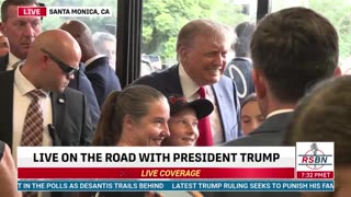 Trump stops at LA ice cream shop after speech in Anaheim