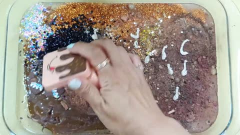 NUTELLA Slime Mixing Random Into Slime! Satisfying Slime Video ASMR