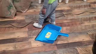 1 Year Old Cleaning like A Pro
