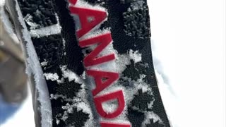 Spring Snow Walk in Canada in Made in Canada boots