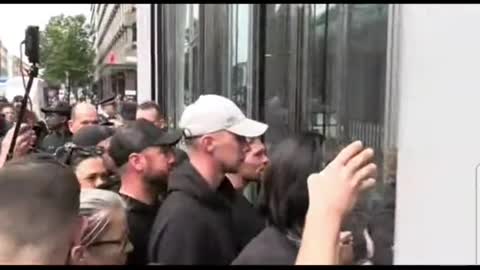 Anti Vax Protestors Entering ITN Headquarters