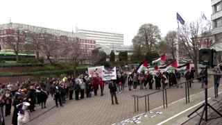 Protesters in Eurovision host city call for boycott of Israel