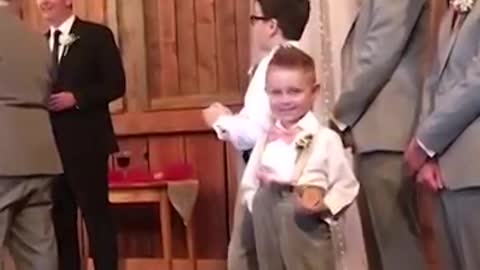 Kids add some comedy to a weddings